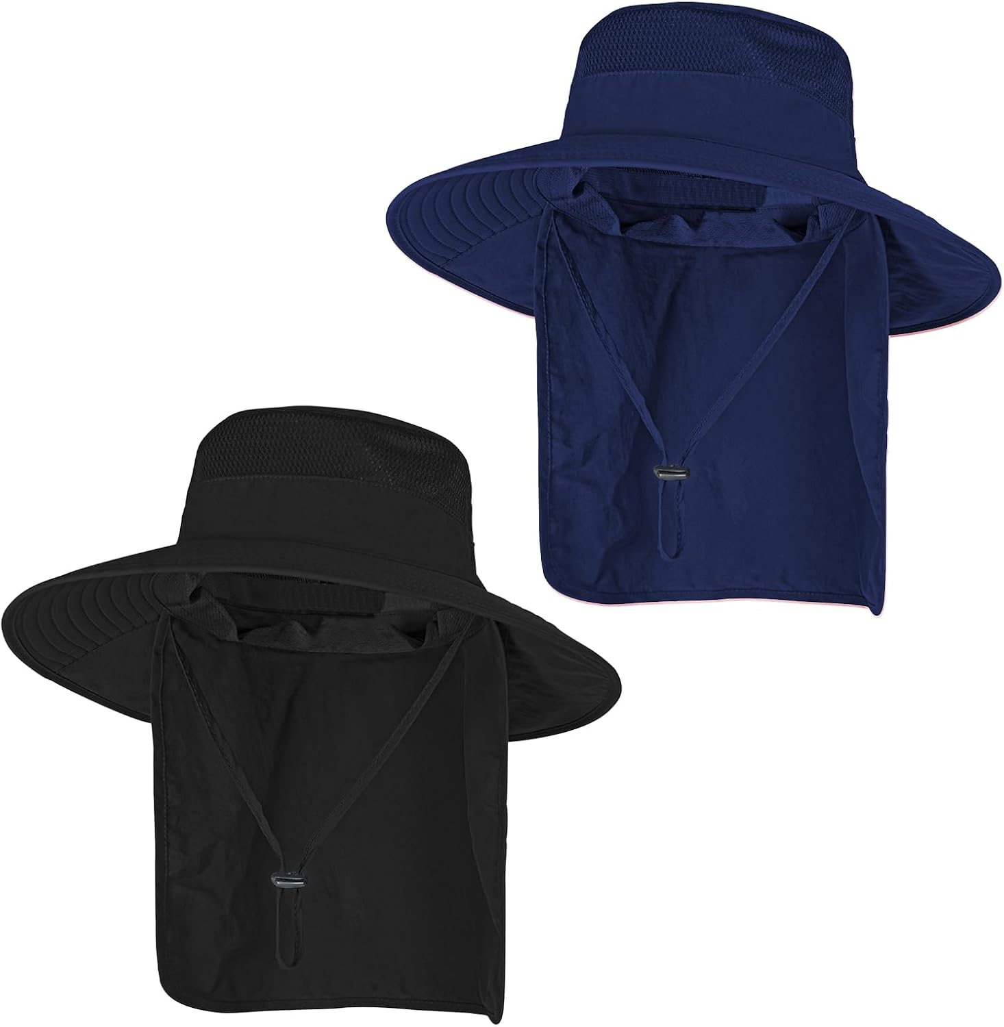 Sun Hats for Men Women Fishing Hat with Neck Flap UPF 50+ UV Protection | Breathable Wide Brim Water Resistant Adjustable Detachable Chin Strap Foldable
