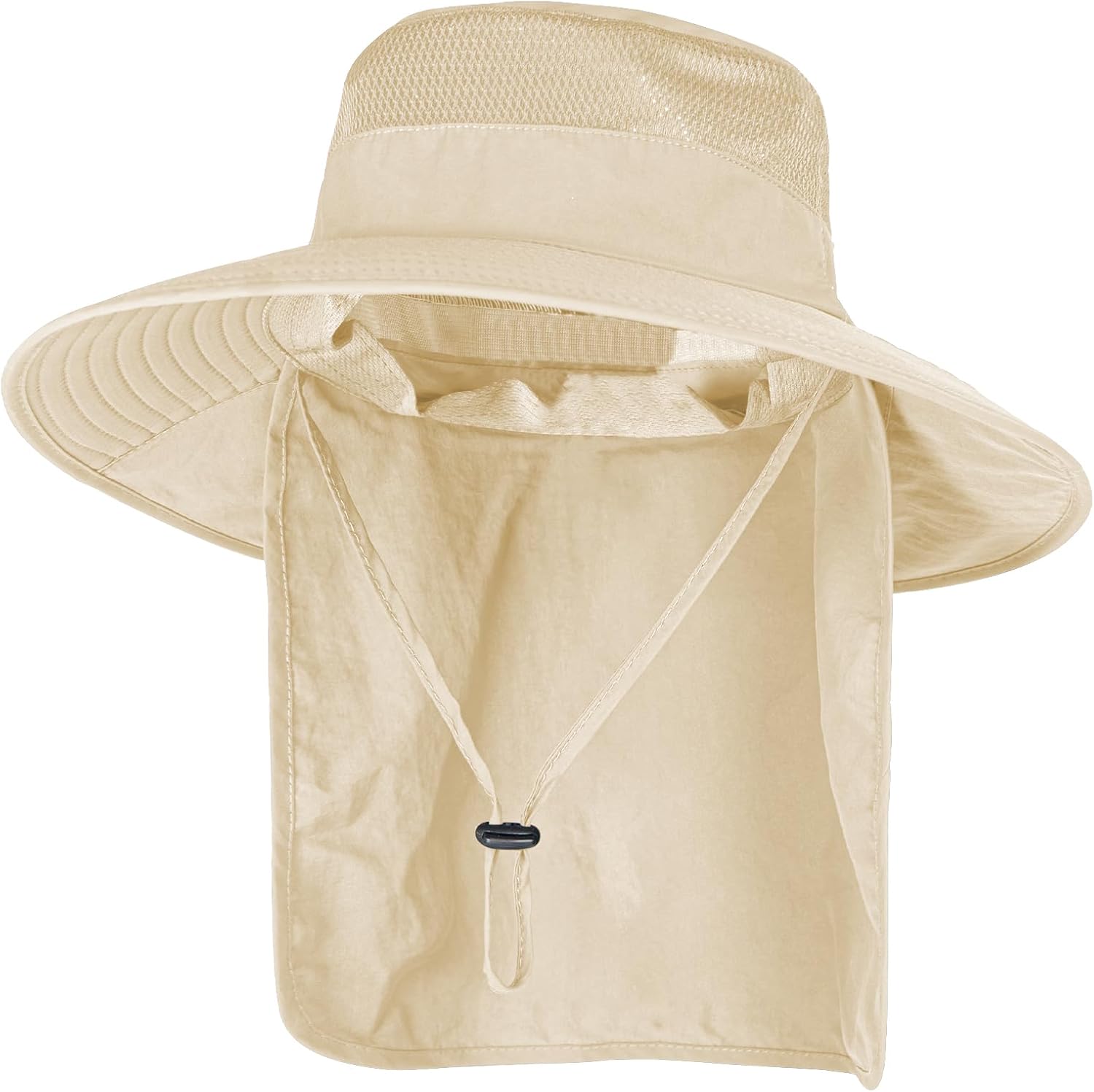 Sun Hats for Men Women Fishing Hat with Neck Flap UPF 50+ UV Protection | Breathable Wide Brim Water Resistant Adjustable Detachable Chin Strap Foldable