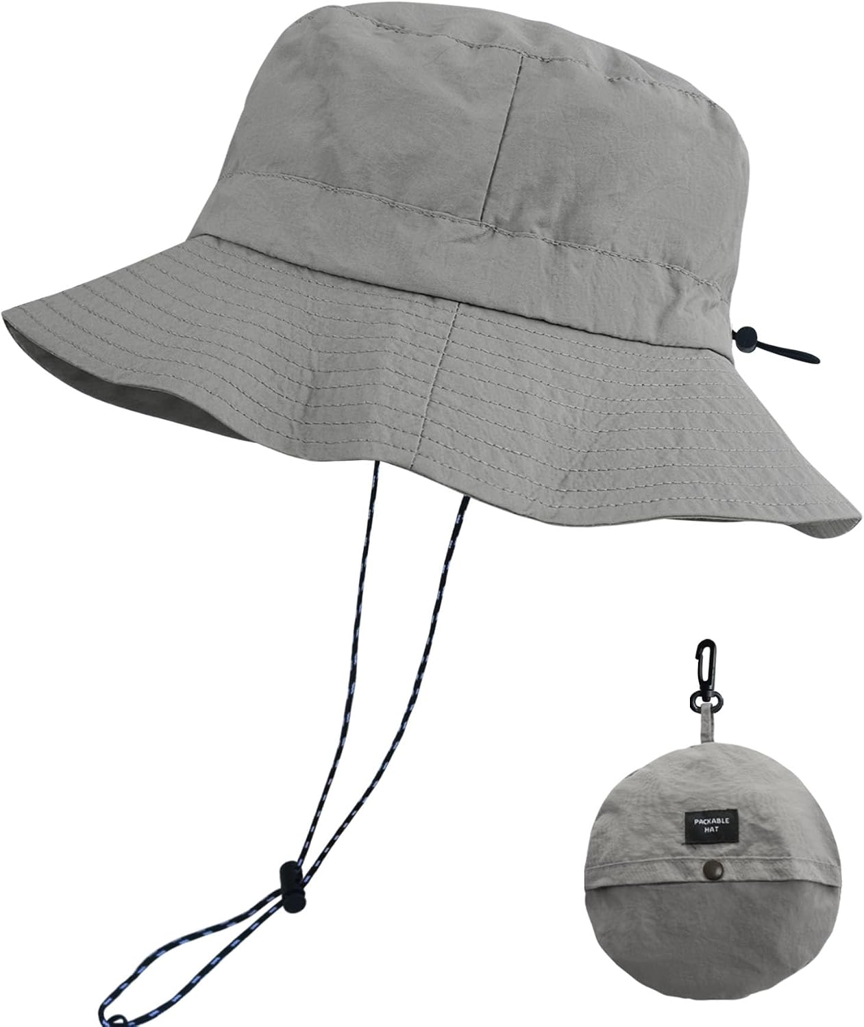 PFFY Packable Sun Bucket Hat for Men Women Outdoor UV Protection Sun Hats | Lightweight, Foldable Fishing Hat, Waterproof Quick Dry Rain Hats, Summer Hiking Cap, Suitable for Beach, Gardening, Camping