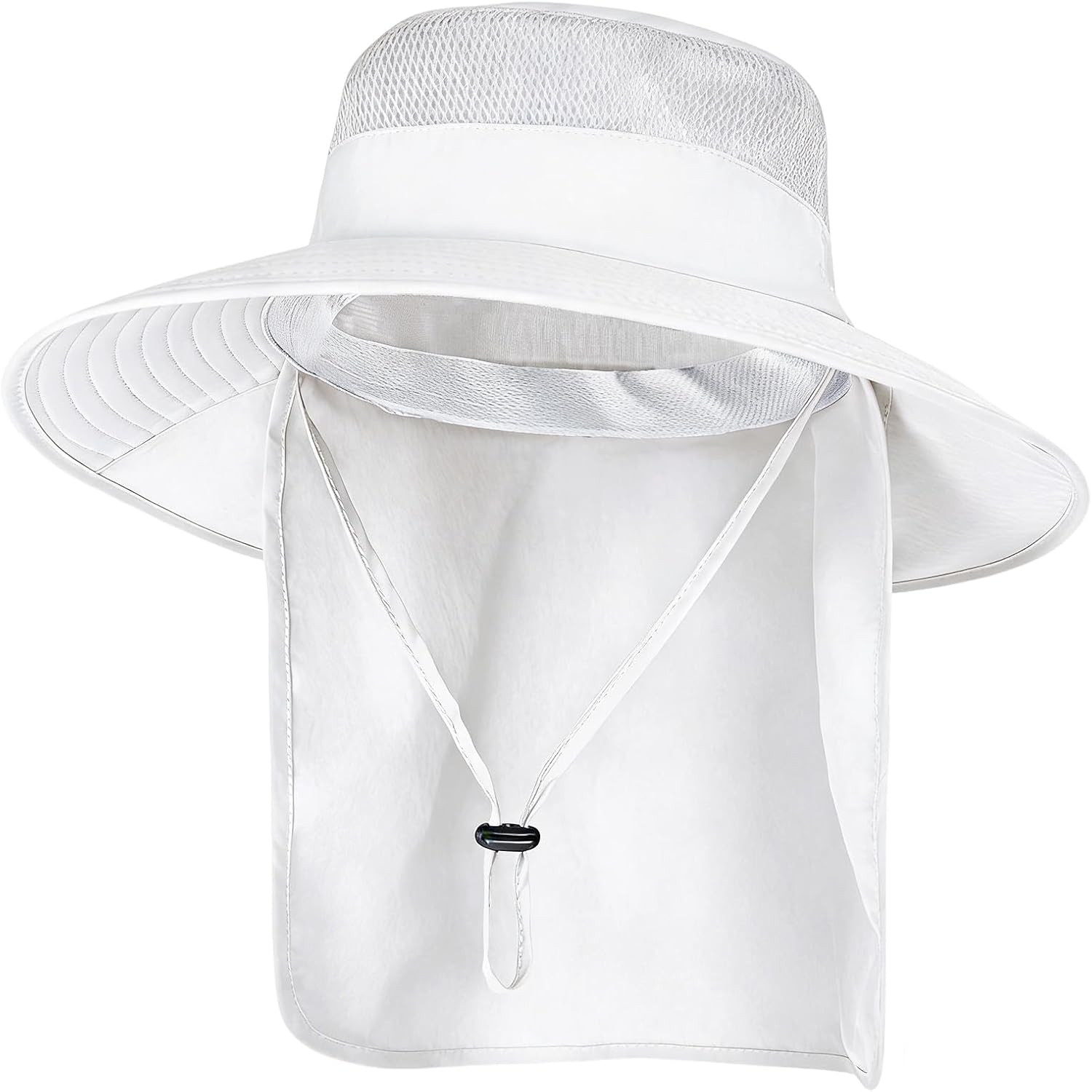 Sun Hats for Men Women Fishing Hat with Neck Flap UPF 50+ UV Protection | Breathable Wide Brim Water Resistant Adjustable Detachable Chin Strap Foldable