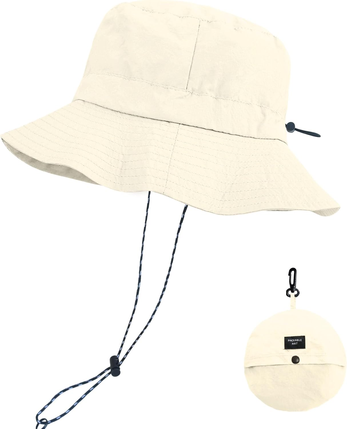 PFFY Packable Sun Bucket Hat for Men Women Outdoor UV Protection Sun Hats | Lightweight, Foldable Fishing Hat, Waterproof Quick Dry Rain Hats, Summer Hiking Cap, Suitable for Beach, Gardening, Camping