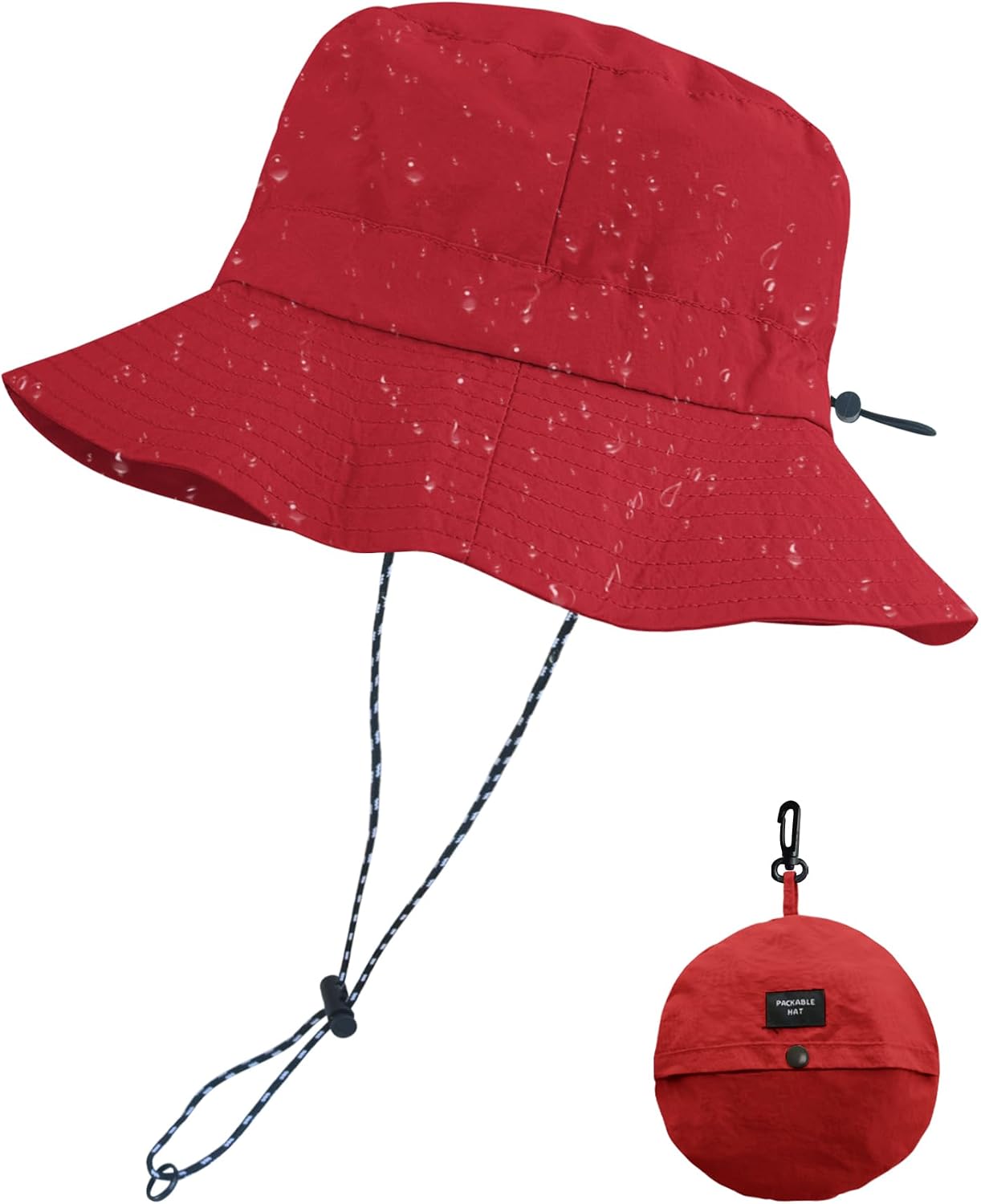 PFFY Packable Sun Bucket Hat for Men Women Outdoor UV Protection Sun Hats | Lightweight, Foldable Fishing Hat, Waterproof Quick Dry Rain Hats, Summer Hiking Cap, Suitable for Beach, Gardening, Camping