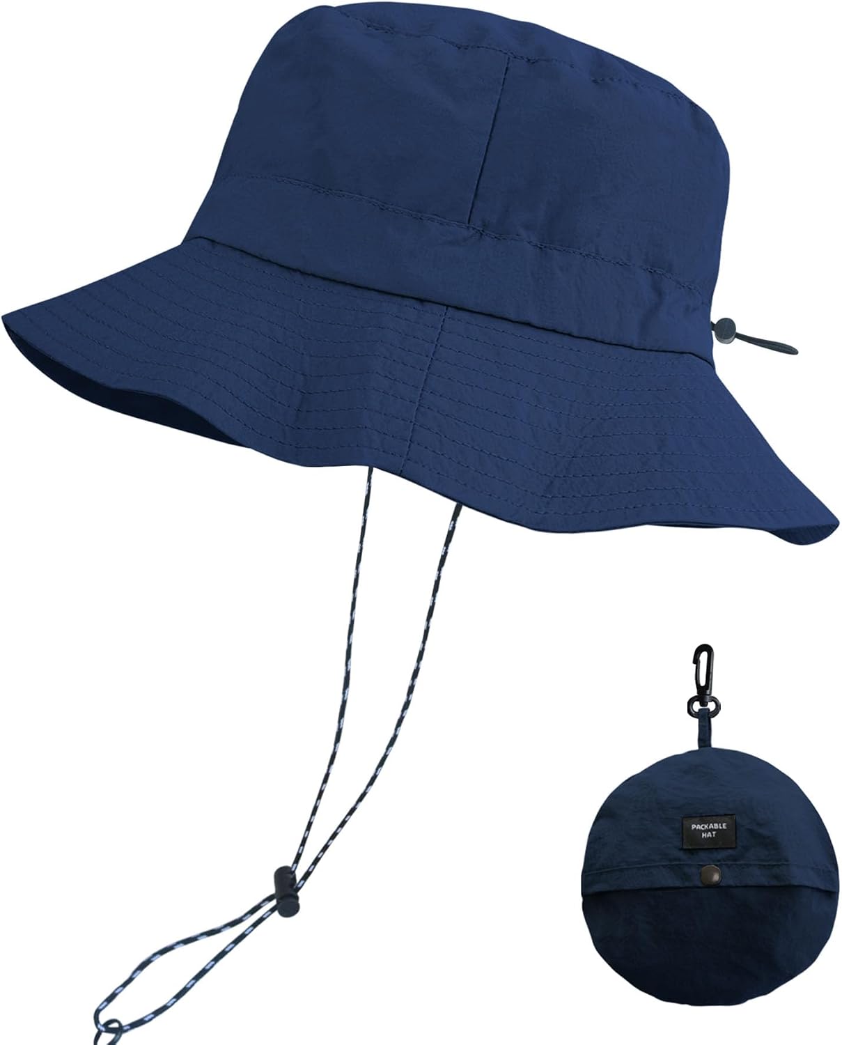 PFFY Packable Sun Bucket Hat for Men Women Outdoor UV Protection Sun Hats | Lightweight, Foldable Fishing Hat, Waterproof Quick Dry Rain Hats, Summer Hiking Cap, Suitable for Beach, Gardening, Camping