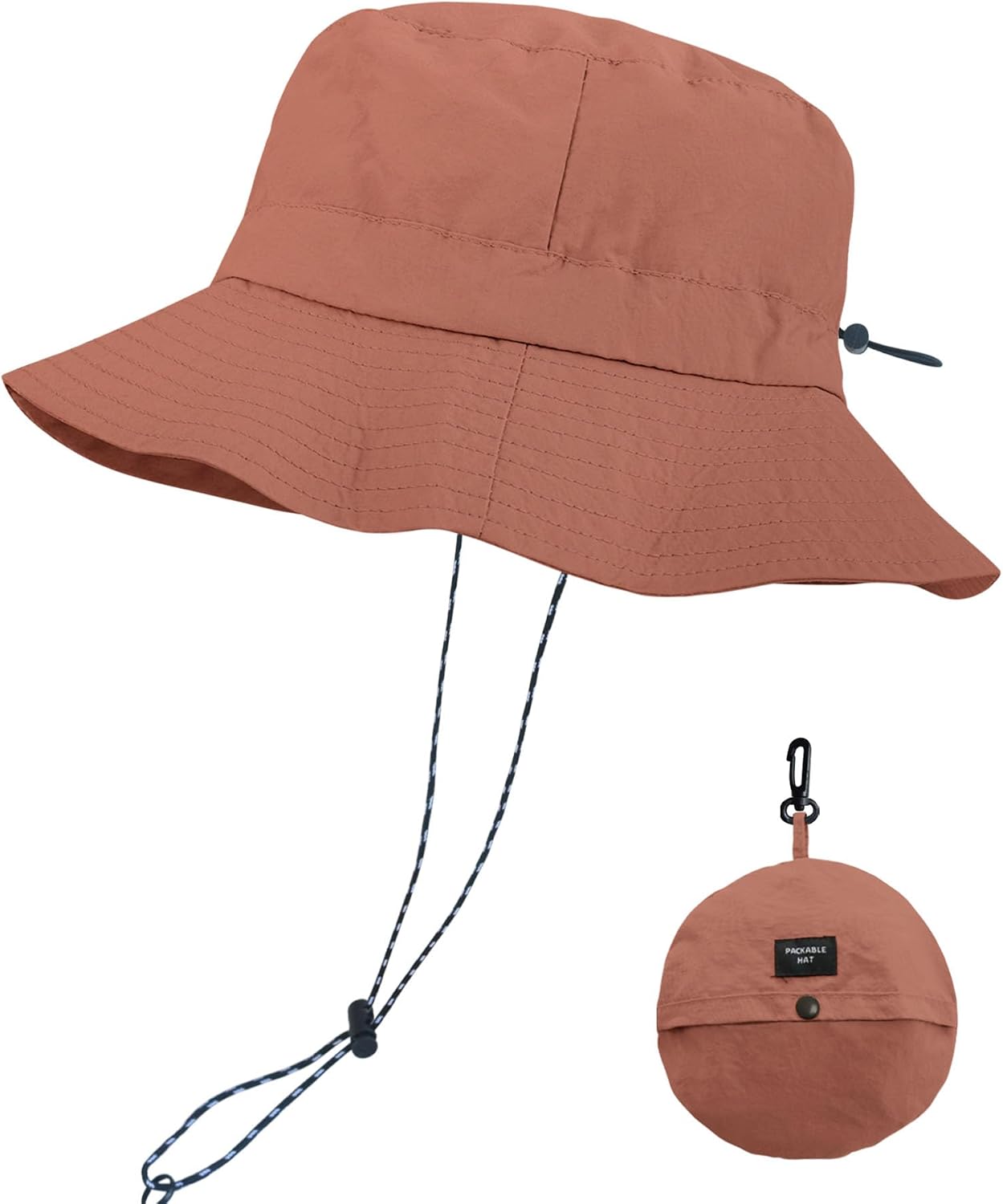 PFFY Packable Sun Bucket Hat for Men Women Outdoor UV Protection Sun Hats | Lightweight, Foldable Fishing Hat, Waterproof Quick Dry Rain Hats, Summer Hiking Cap, Suitable for Beach, Gardening, Camping