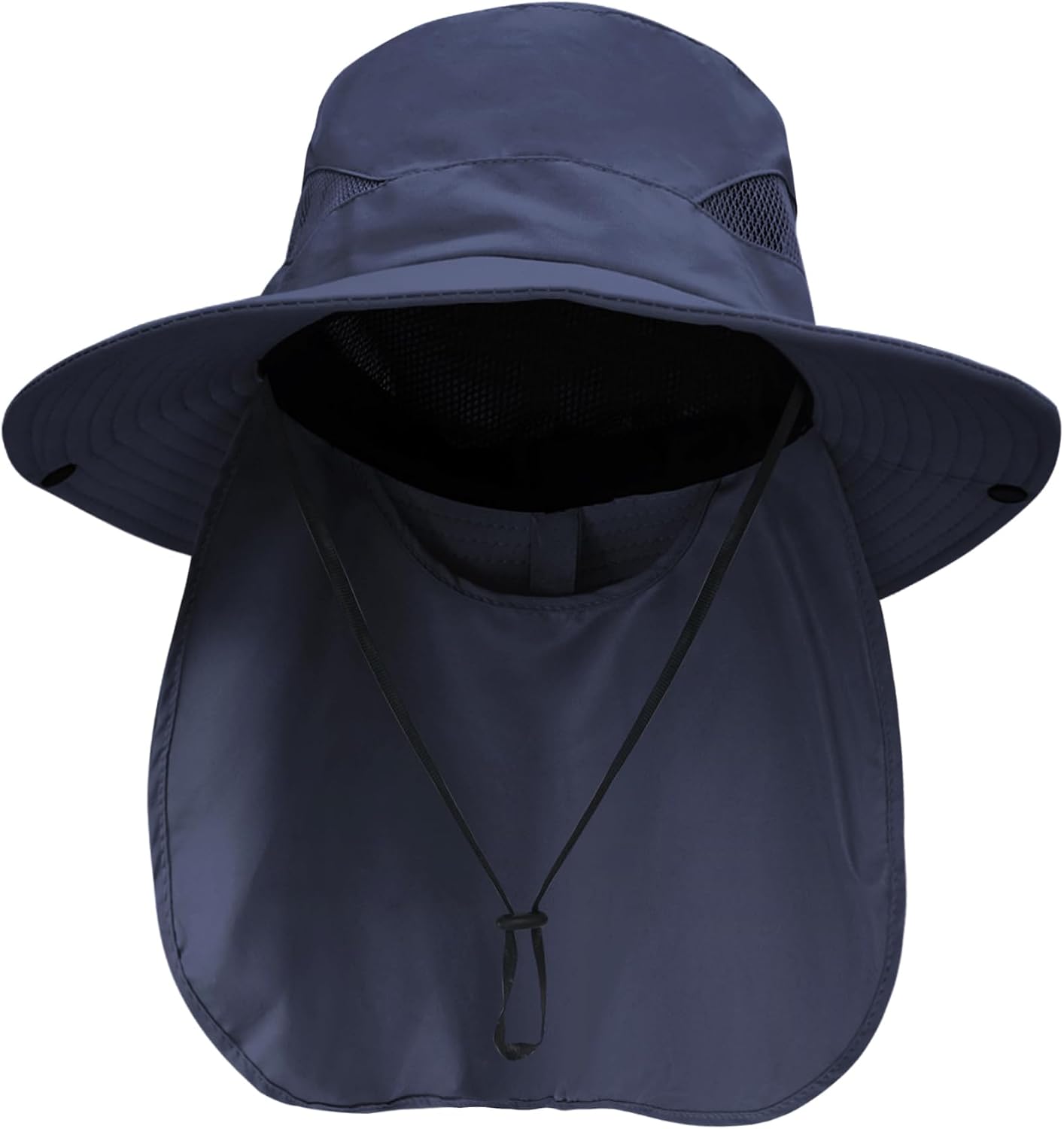 Sun Hats for Men Women with Neck Flap UPF 50+ UV Protection | Wide Brim Bucket Hat,Water Resistant,Adjustable Size,Detachable Chin Strap,Foldable & Lightweight,Hiking Fishing Hats