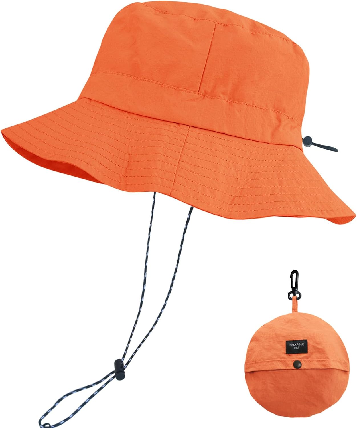 PFFY Packable Sun Bucket Hat for Men Women Outdoor UV Protection Sun Hats | Lightweight, Foldable Fishing Hat, Waterproof Quick Dry Rain Hats, Summer Hiking Cap, Suitable for Beach, Gardening, Camping