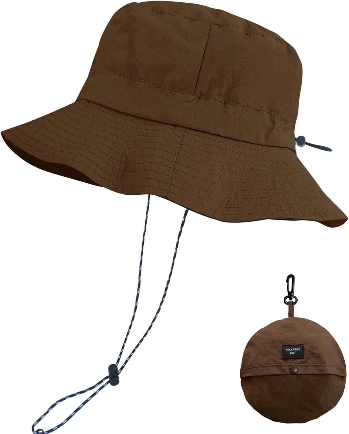 PFFY Packable Sun Bucket Hat for Men Women Outdoor UV Protection Sun Hats | Lightweight, Foldable Fishing Hat, Waterproof Quick Dry Rain Hats, Summer Hiking Cap, Suitable for Beach, Gardening, Camping