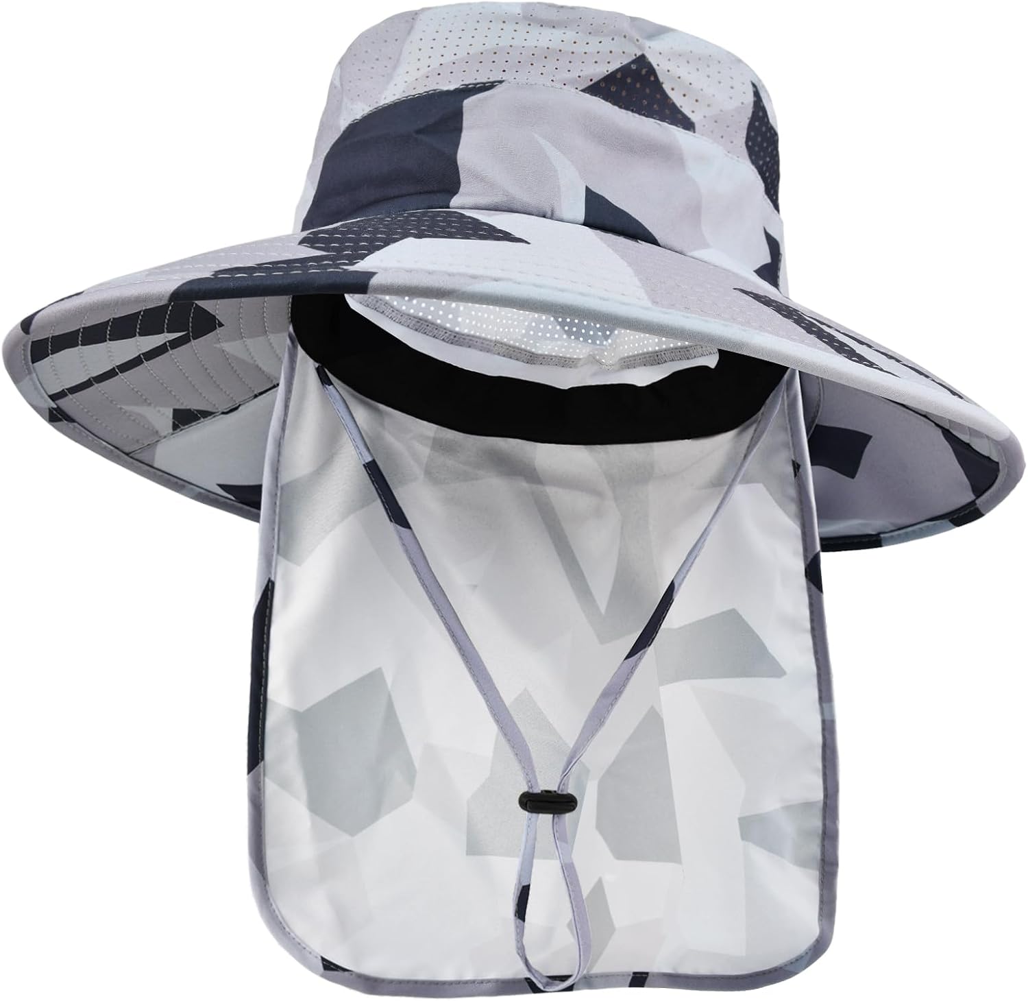 Sun Hats for Men Women Fishing Hat with Neck Flap UPF 50+ UV Protection | Breathable Wide Brim Water Resistant Adjustable Detachable Chin Strap Foldable