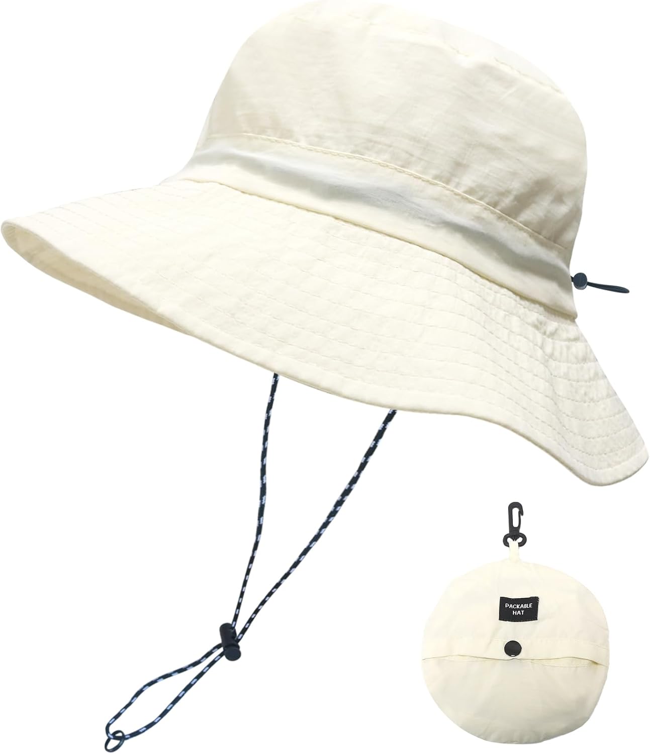 PFFY Packable Sun Bucket Hat for Men Women Outdoor UV Protection Sun Hats | Lightweight, Foldable Fishing Hat, Waterproof Quick Dry Rain Hats, Summer Hiking Cap, Suitable for Beach, Gardening, Camping