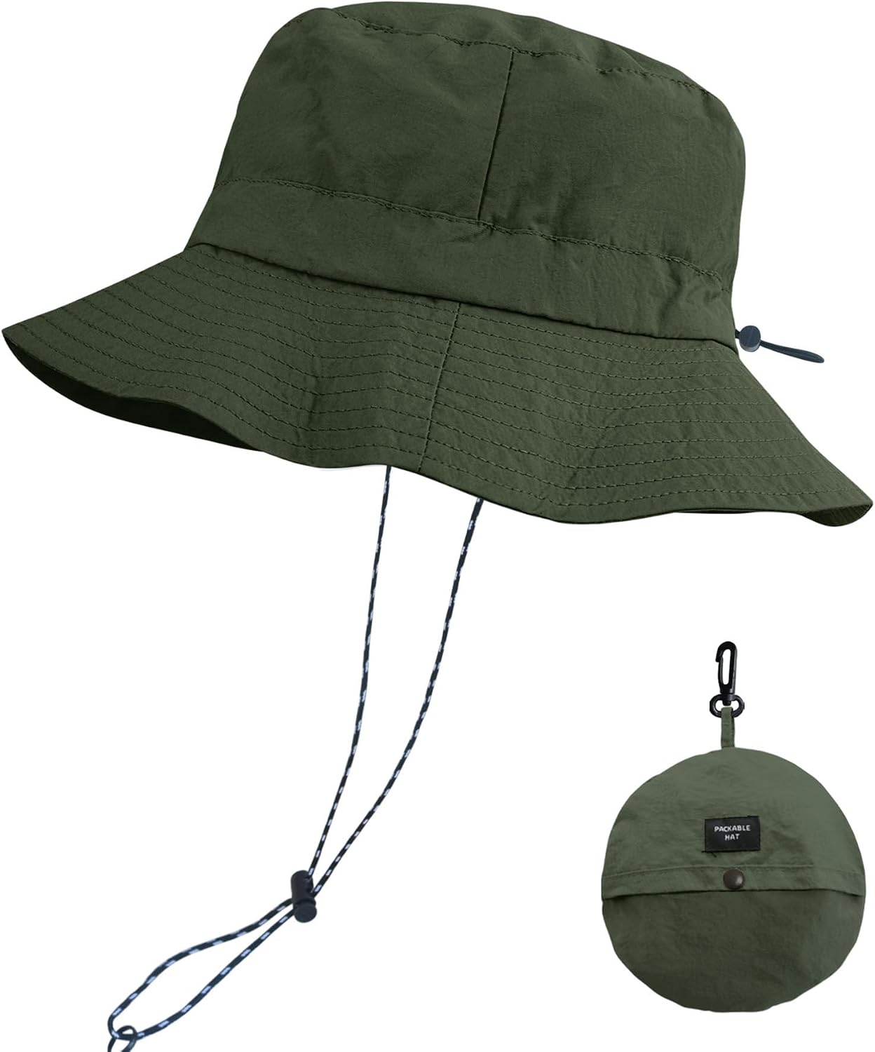 PFFY Packable Sun Bucket Hat for Men Women Outdoor UV Protection Sun Hats | Lightweight, Foldable Fishing Hat, Waterproof Quick Dry Rain Hats, Summer Hiking Cap, Suitable for Beach, Gardening, Camping