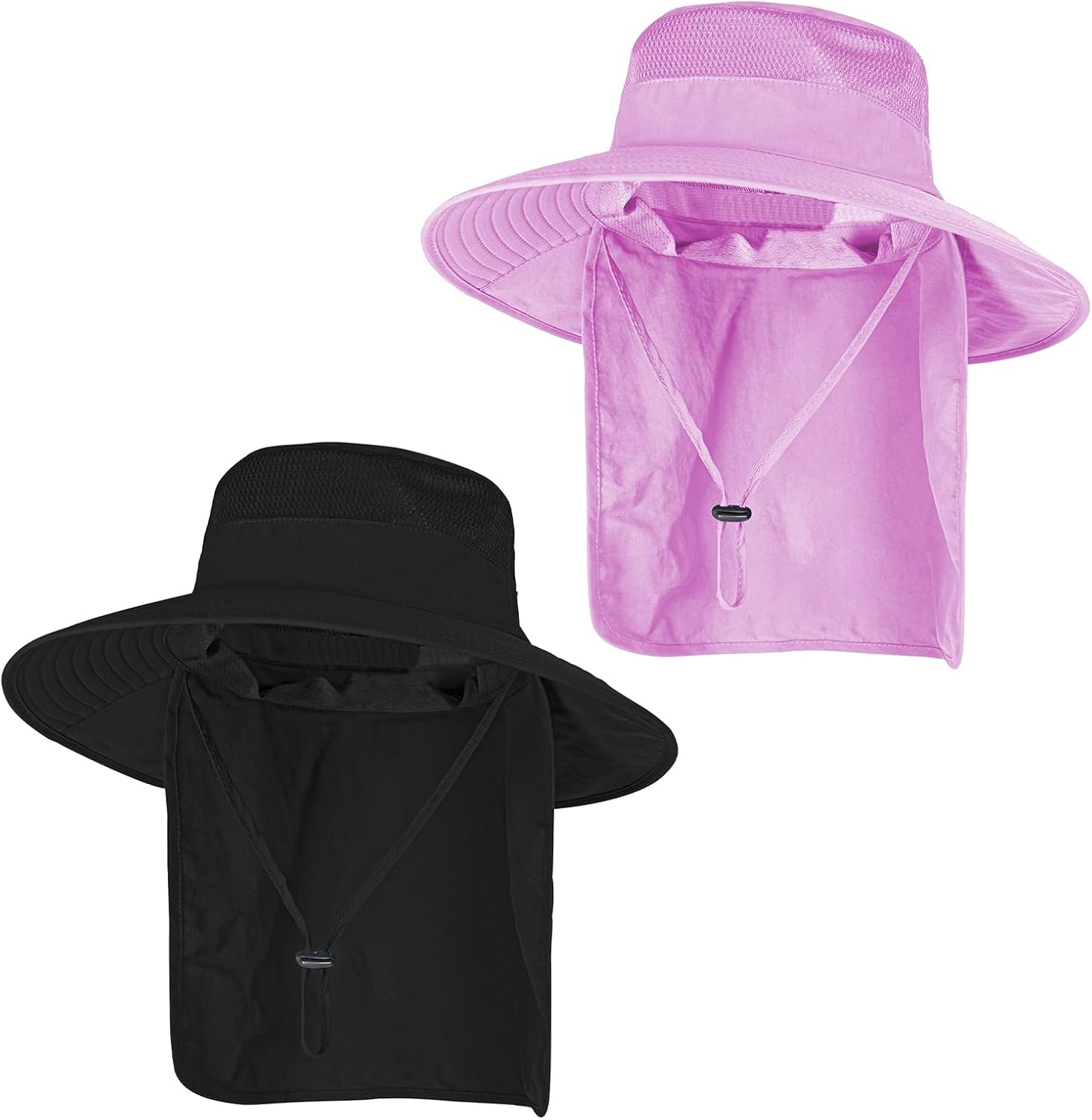 Sun Hats for Men Women Fishing Hat with Neck Flap UPF 50+ UV Protection | Breathable Wide Brim Water Resistant Adjustable Detachable Chin Strap Foldable