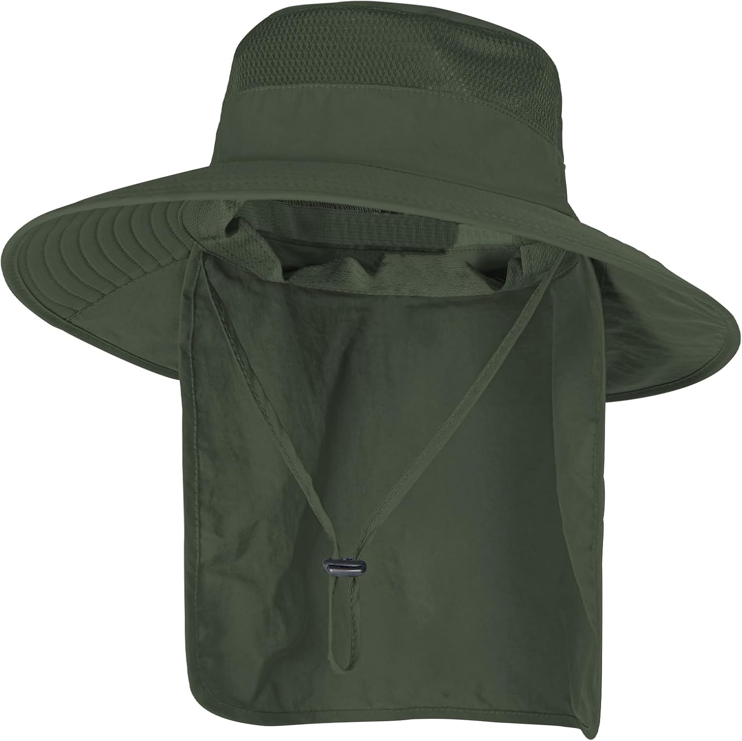 Sun Hats for Men Women Fishing Hat with Neck Flap UPF 50+ UV Protection | Breathable Wide Brim Water Resistant Adjustable Detachable Chin Strap Foldable