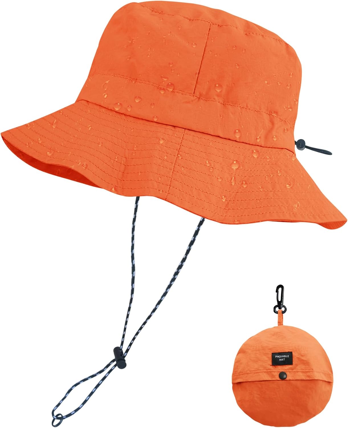 PFFY Packable Sun Bucket Hat for Men Women Outdoor UV Protection Sun Hats | Lightweight, Foldable Fishing Hat, Waterproof Quick Dry Rain Hats, Summer Hiking Cap, Suitable for Beach, Gardening, Camping