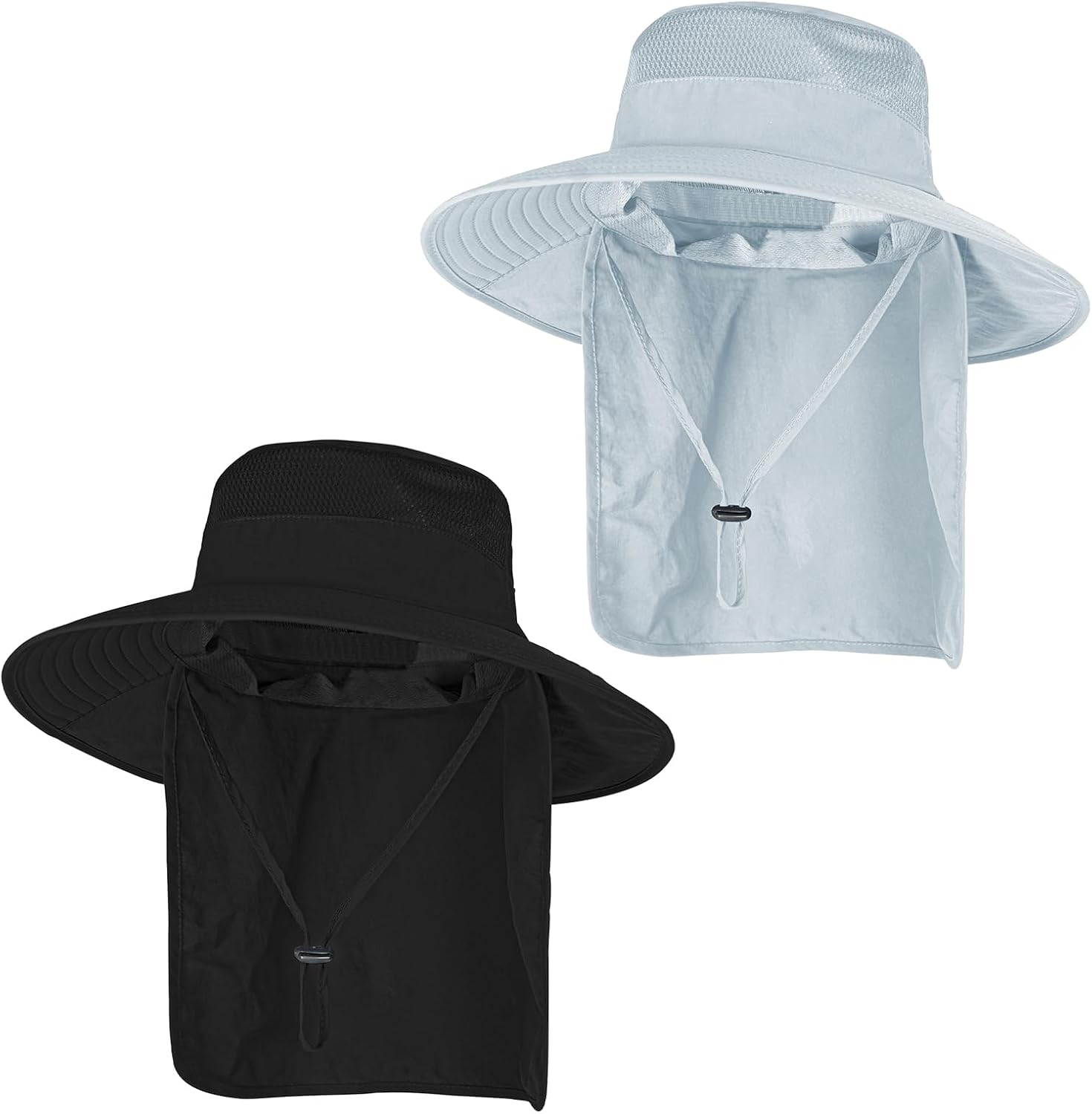 Sun Hats for Men Women Fishing Hat with Neck Flap UPF 50+ UV Protection | Breathable Wide Brim Water Resistant Adjustable Detachable Chin Strap Foldable