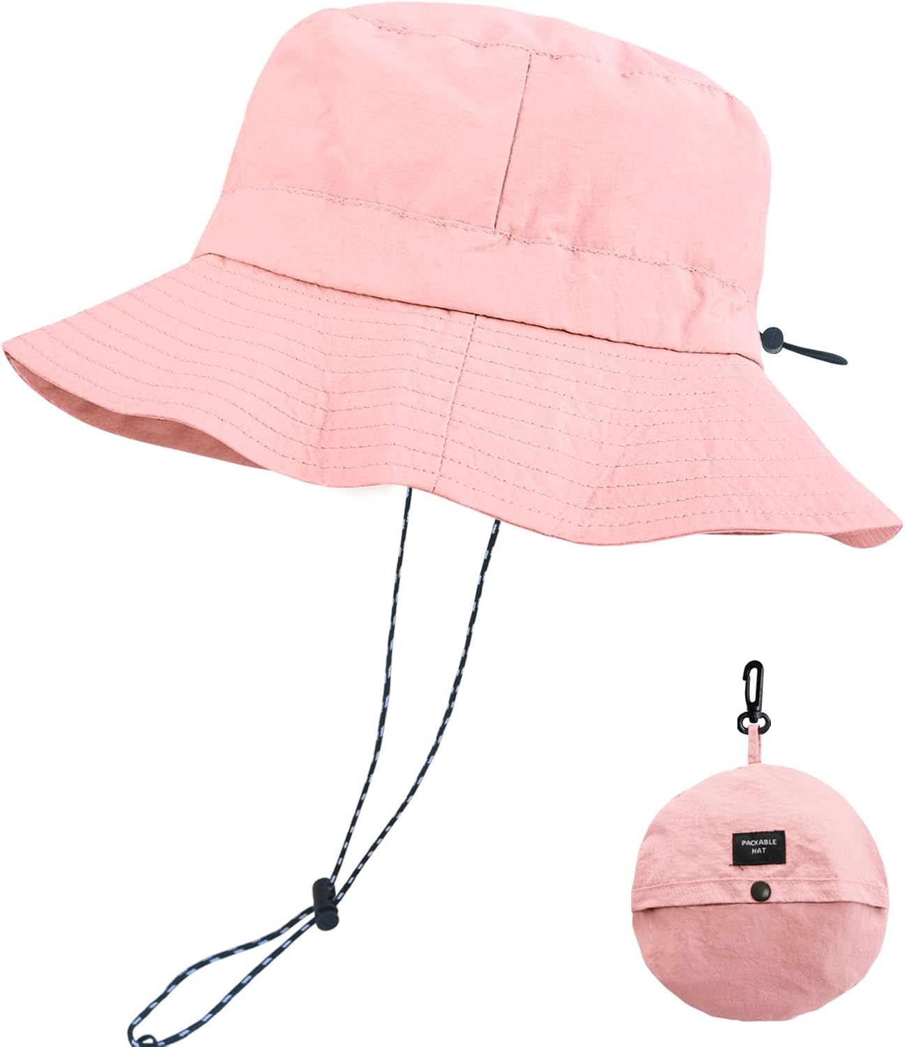 PFFY Packable Sun Bucket Hat for Men Women Outdoor UV Protection Sun Hats | Lightweight, Foldable Fishing Hat, Waterproof Quick Dry Rain Hats, Summer Hiking Cap, Suitable for Beach, Gardening, Camping