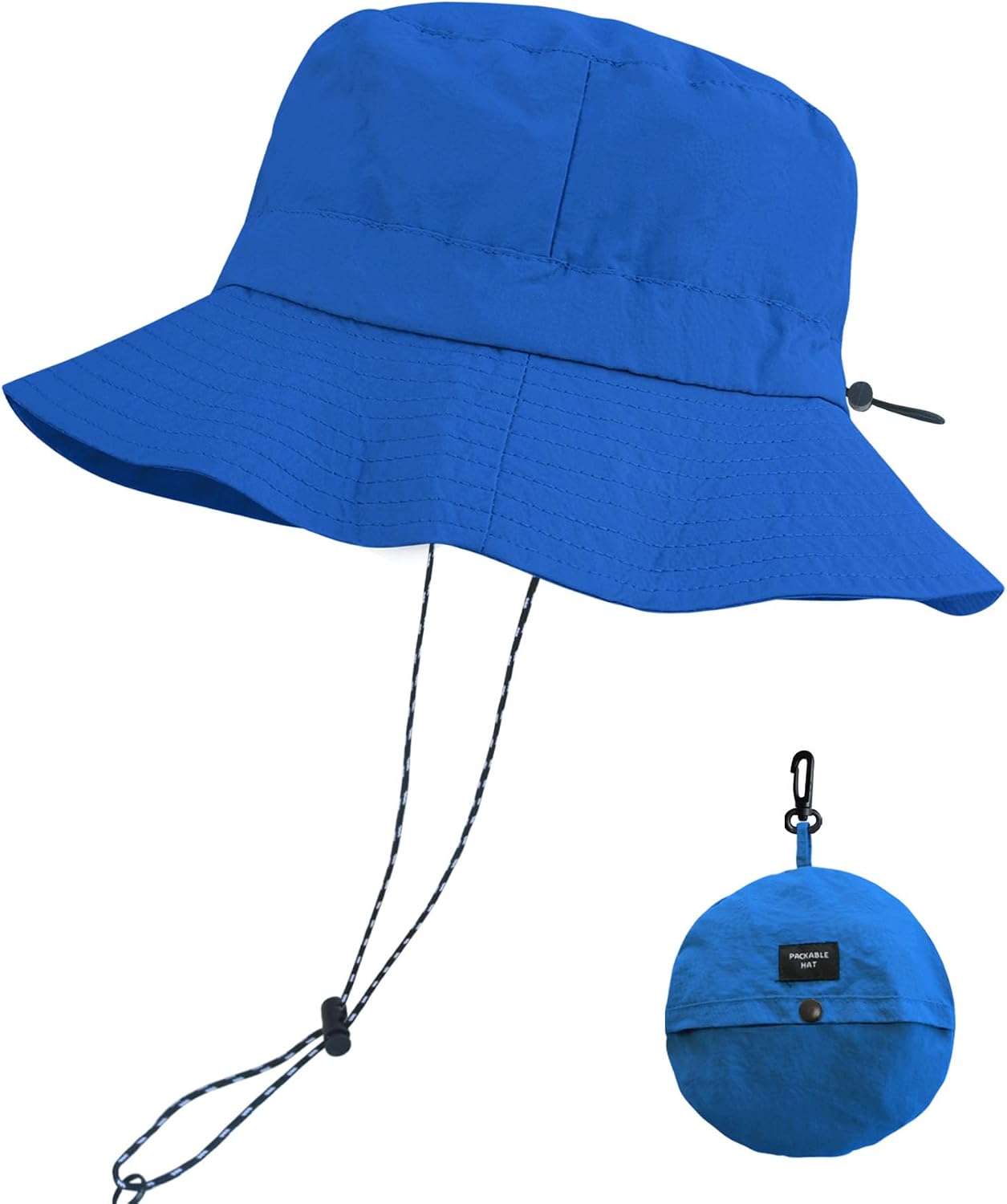 PFFY Packable Sun Bucket Hat for Men Women Outdoor UV Protection Sun Hats | Lightweight, Foldable Fishing Hat, Waterproof Quick Dry Rain Hats, Summer Hiking Cap, Suitable for Beach, Gardening, Camping