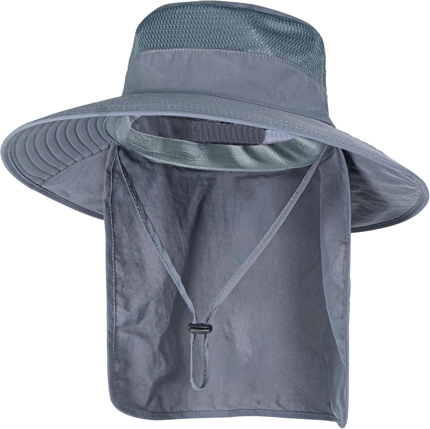 Sun Hats for Men Women Fishing Hat with Neck Flap UPF 50+ UV Protection | Breathable Wide Brim Water Resistant Adjustable Detachable Chin Strap Foldable