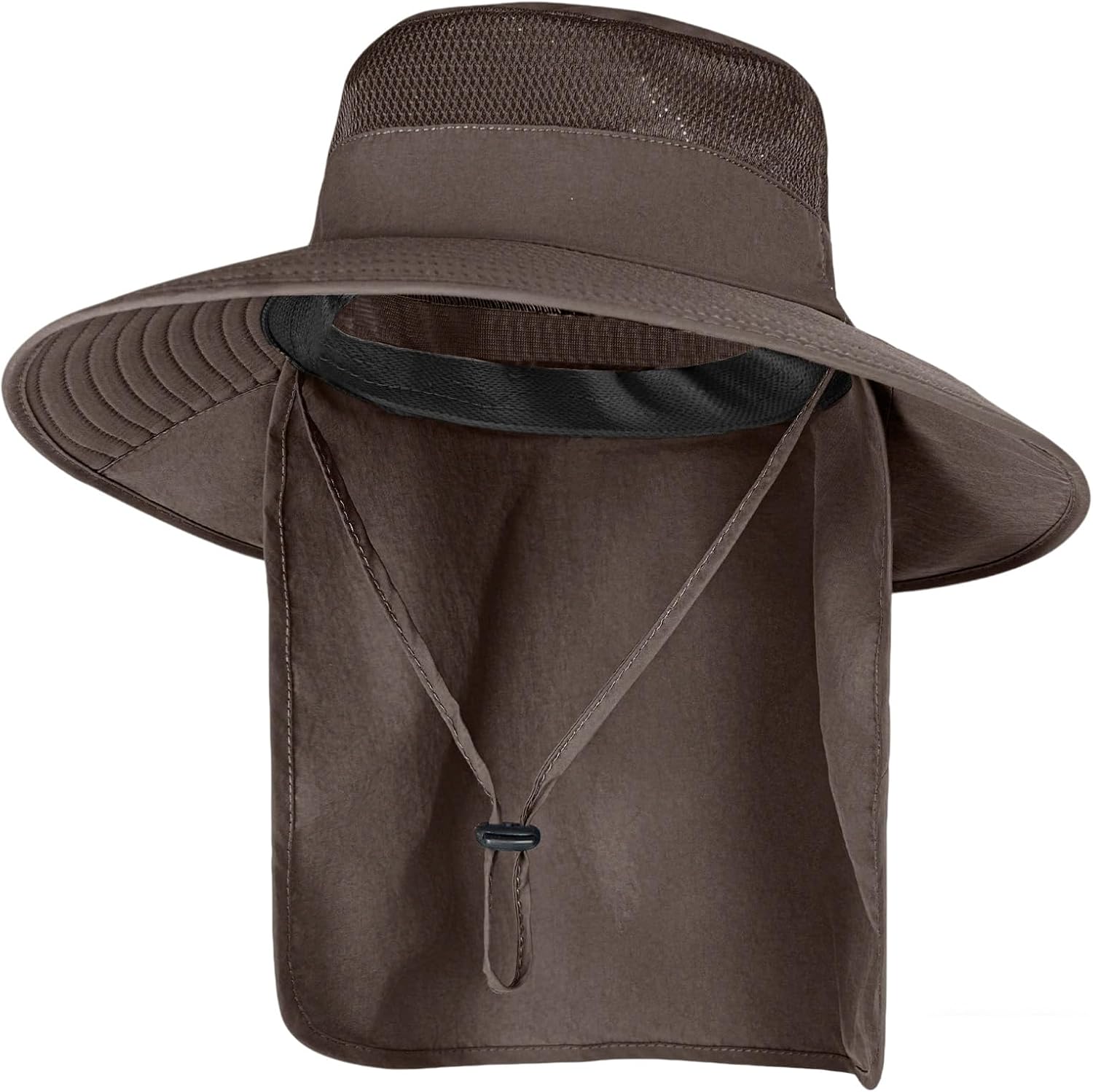 Sun Hats for Men Women Fishing Hat with Neck Flap UPF 50+ UV Protection | Breathable Wide Brim Water Resistant Adjustable Detachable Chin Strap Foldable