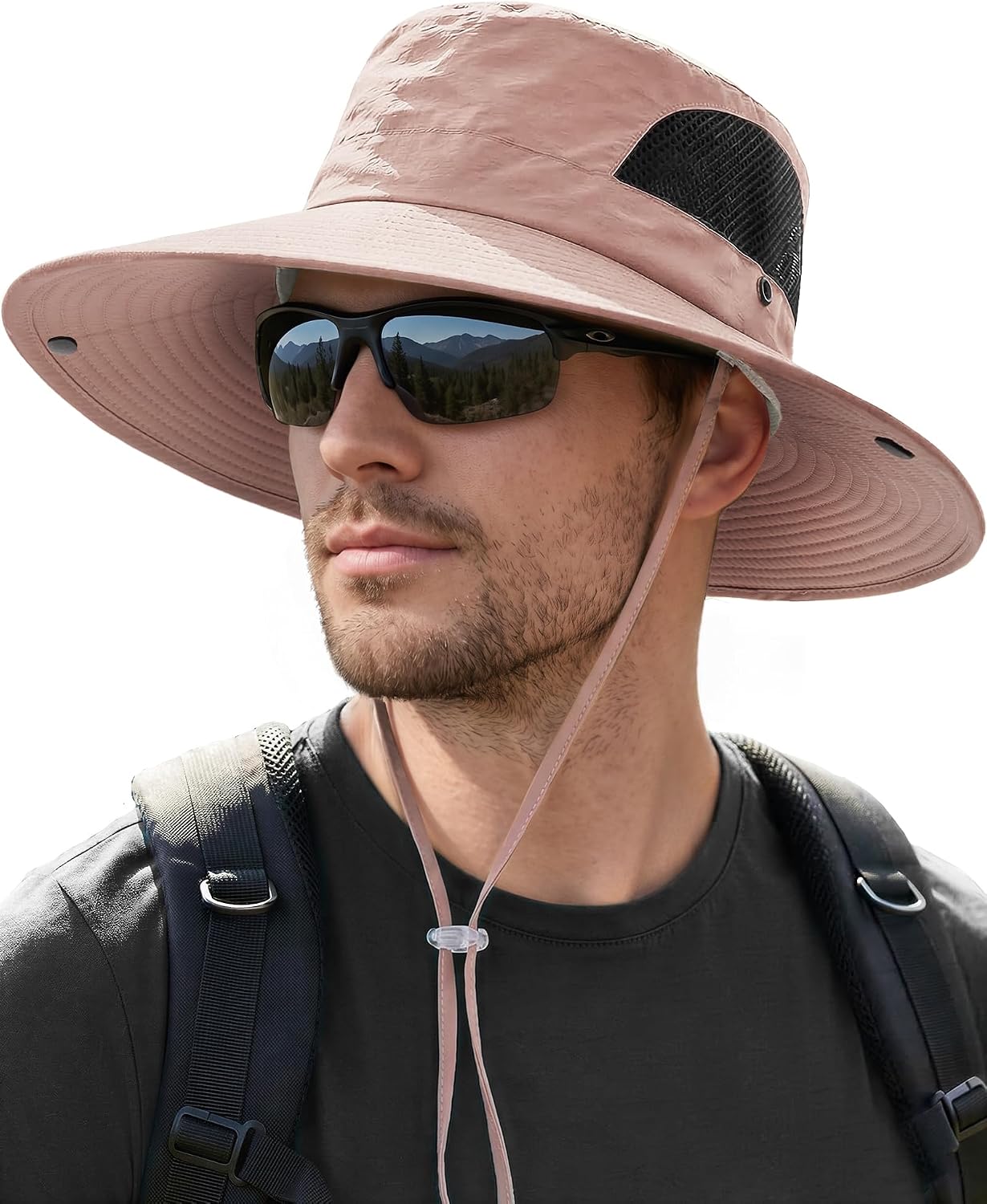 Sun Hats for Men Women UV Sun Protection Waterproof Wide Brim Bucket Hat | UV Protection, Breathable, Adjustable Chin Strap & Sweatband, Foldable, Outdoor Fishing Hiking Beach Safari Hat