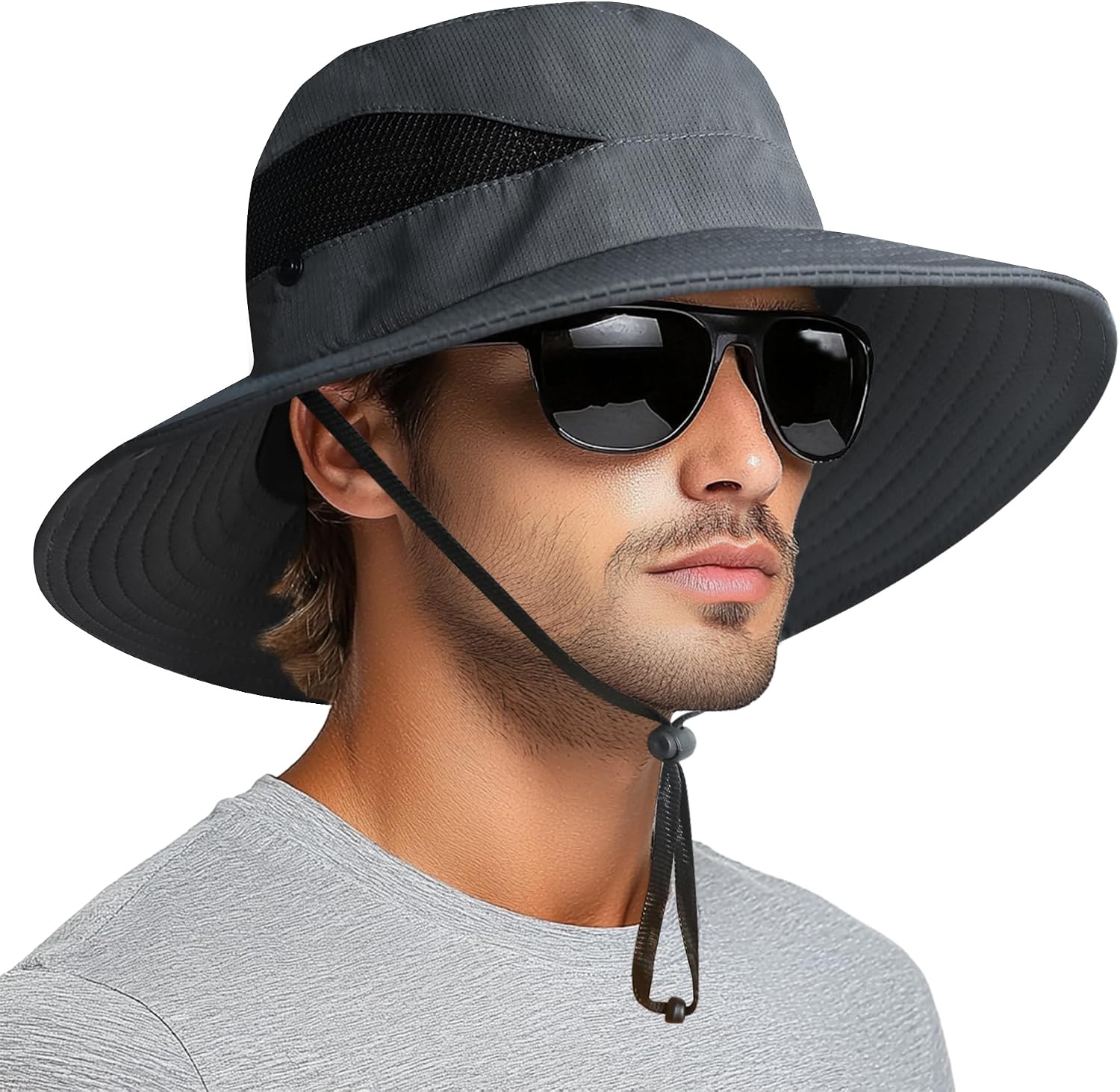 PFFY Sun Hats for Men Women Wide Brim Bucket Hat UPF 50+ Hiking Fishing Hat | UV Protection Hats, Waterproof, Breathable Outdoor Essentials, Ideal for Camping, Gardening, Hiking, Beach, Working, Travel