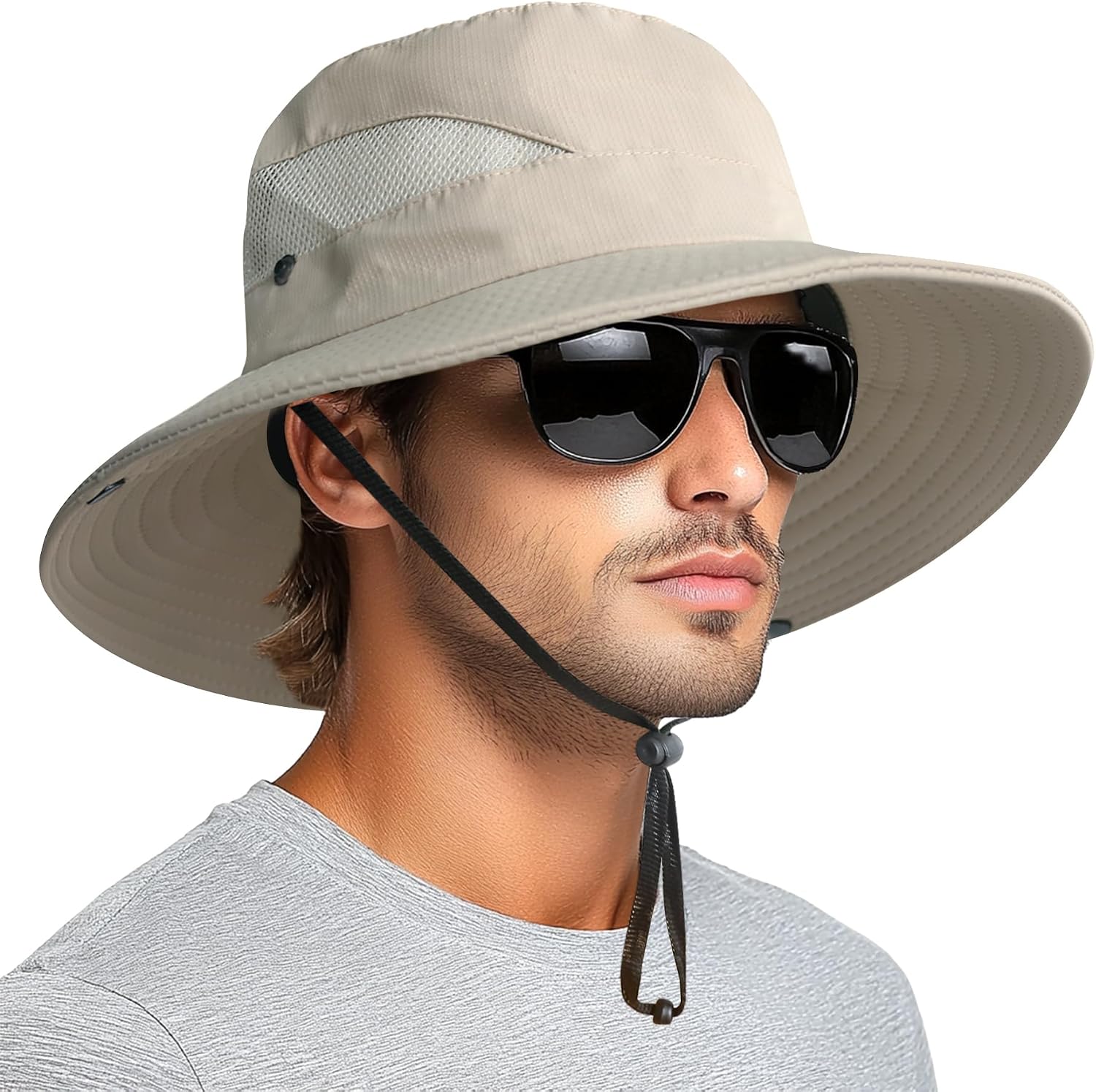 PFFY Sun Hats for Men Women Wide Brim Bucket Hat UPF 50+ Hiking Fishing Hat | UV Protection Hats, Waterproof, Breathable Outdoor Essentials, Ideal for Camping, Gardening, Hiking, Beach, Working, Travel