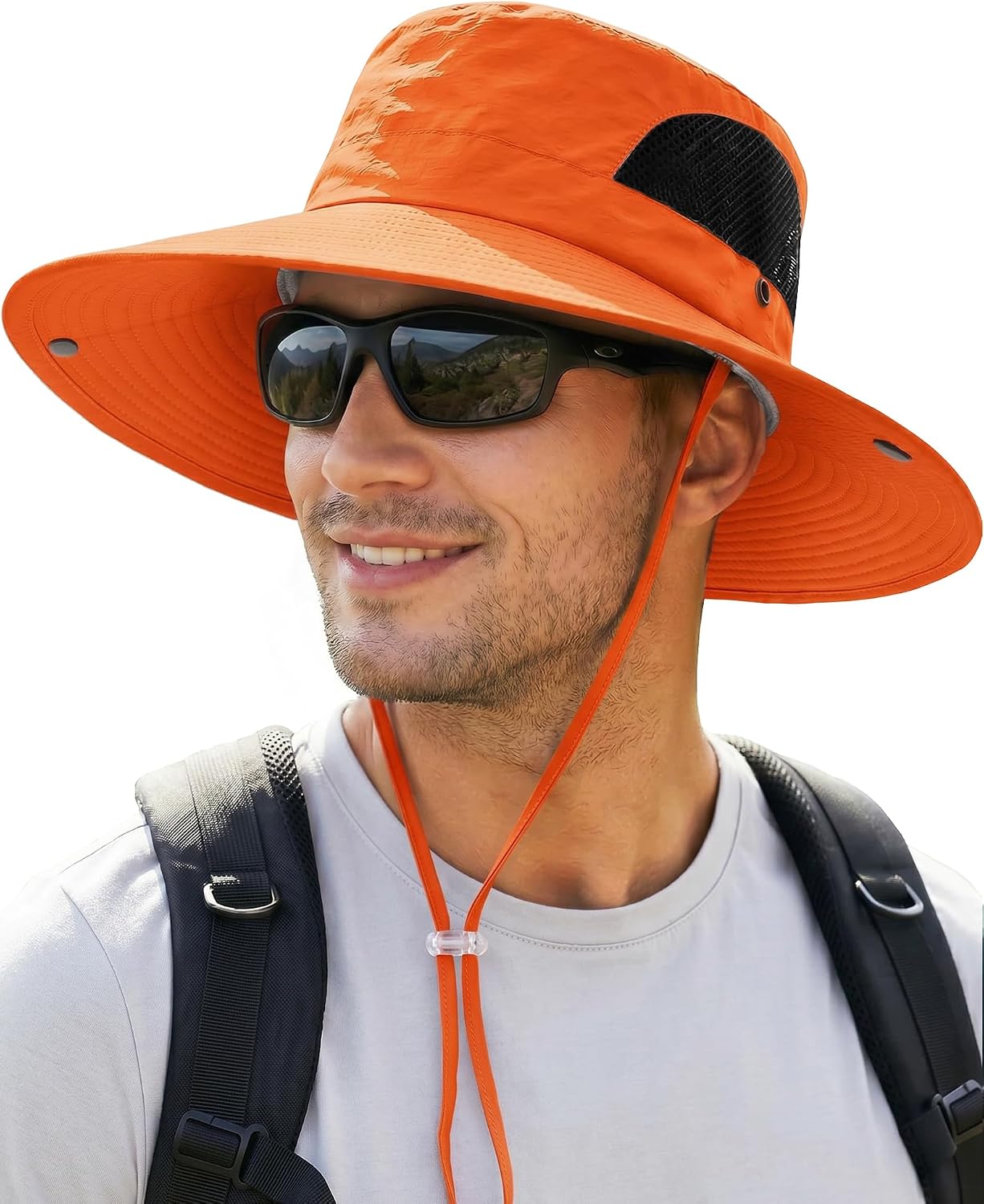Sun Hats for Men Women UV Sun Protection Waterproof Wide Brim Bucket Hat | UV Protection, Breathable, Adjustable Chin Strap & Sweatband, Foldable, Outdoor Fishing Hiking Beach Safari Hat