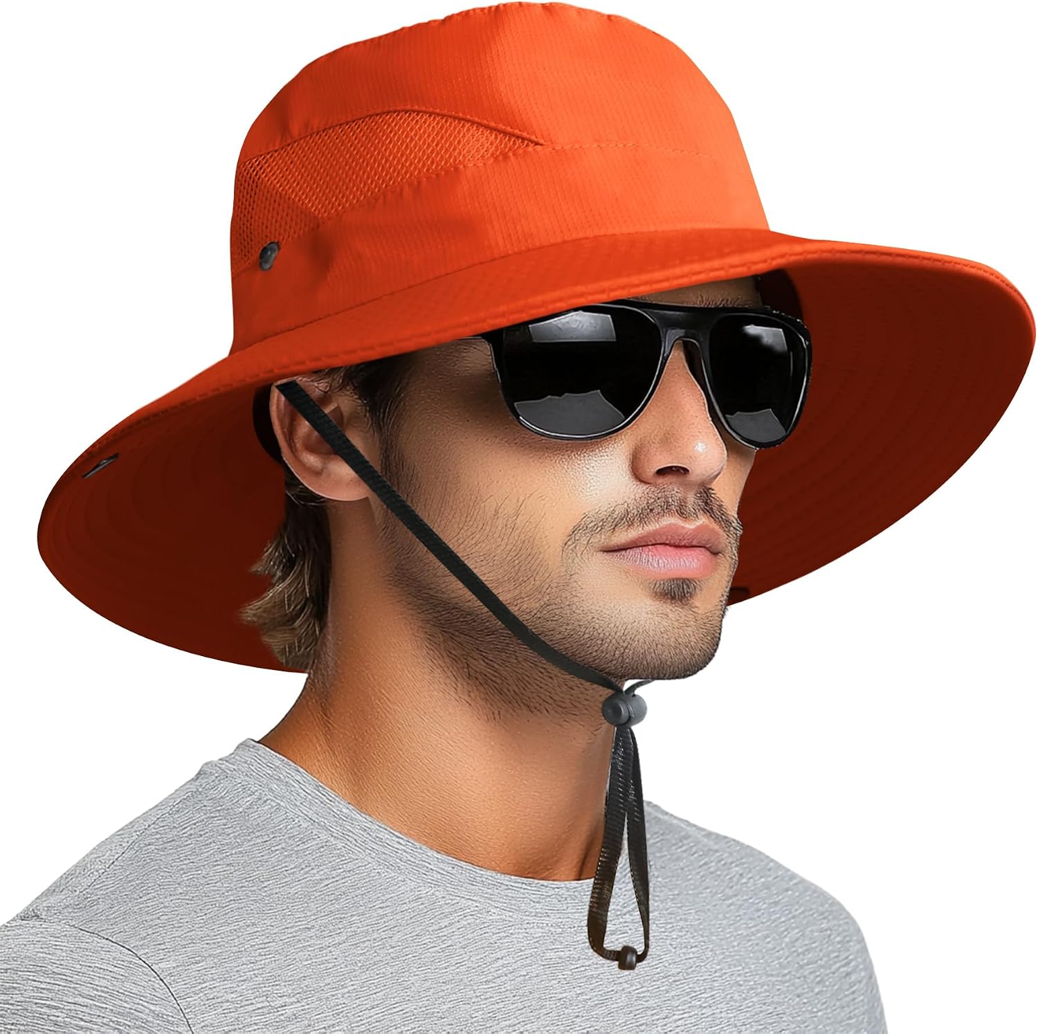 PFFY Sun Hats for Men Women Wide Brim Bucket Hat UPF 50+ Hiking Fishing Hat | UV Protection Hats, Waterproof, Breathable Outdoor Essentials, Ideal for Camping, Gardening, Hiking, Beach, Working, Travel