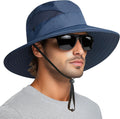 PFFY Sun Hats for Men Women Wide Brim Bucket Hat UPF 50+ Hiking Fishing Hat | UV Protection Hats, Waterproof, Breathable Outdoor Essentials, Ideal for Camping, Gardening, Hiking, Beach, Working, Travel