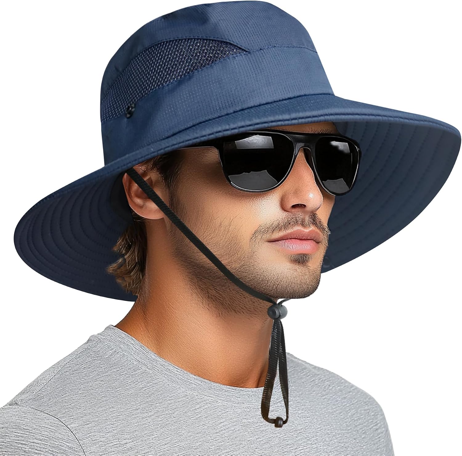 PFFY Sun Hats for Men Women Wide Brim Bucket Hat UPF 50+ Hiking Fishing Hat | UV Protection Hats, Waterproof, Breathable Outdoor Essentials, Ideal for Camping, Gardening, Hiking, Beach, Working, Travel