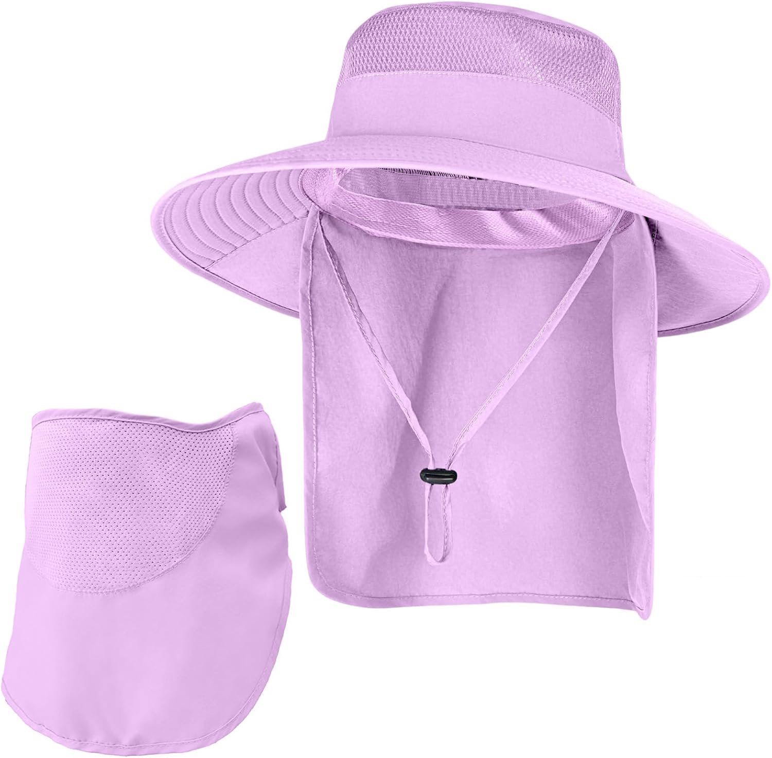 Sun Hats for Men Women Fishing Hat with Neck Flap UPF 50+ UV Protection | Breathable Wide Brim Water Resistant Adjustable Detachable Chin Strap Foldable