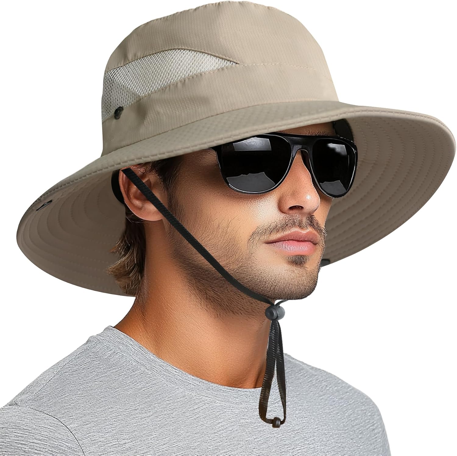 PFFY Sun Hats for Men Women Wide Brim Bucket Hat UPF 50+ Hiking Fishing Hat | UV Protection Hats, Waterproof, Breathable Outdoor Essentials, Ideal for Camping, Gardening, Hiking, Beach, Working, Travel