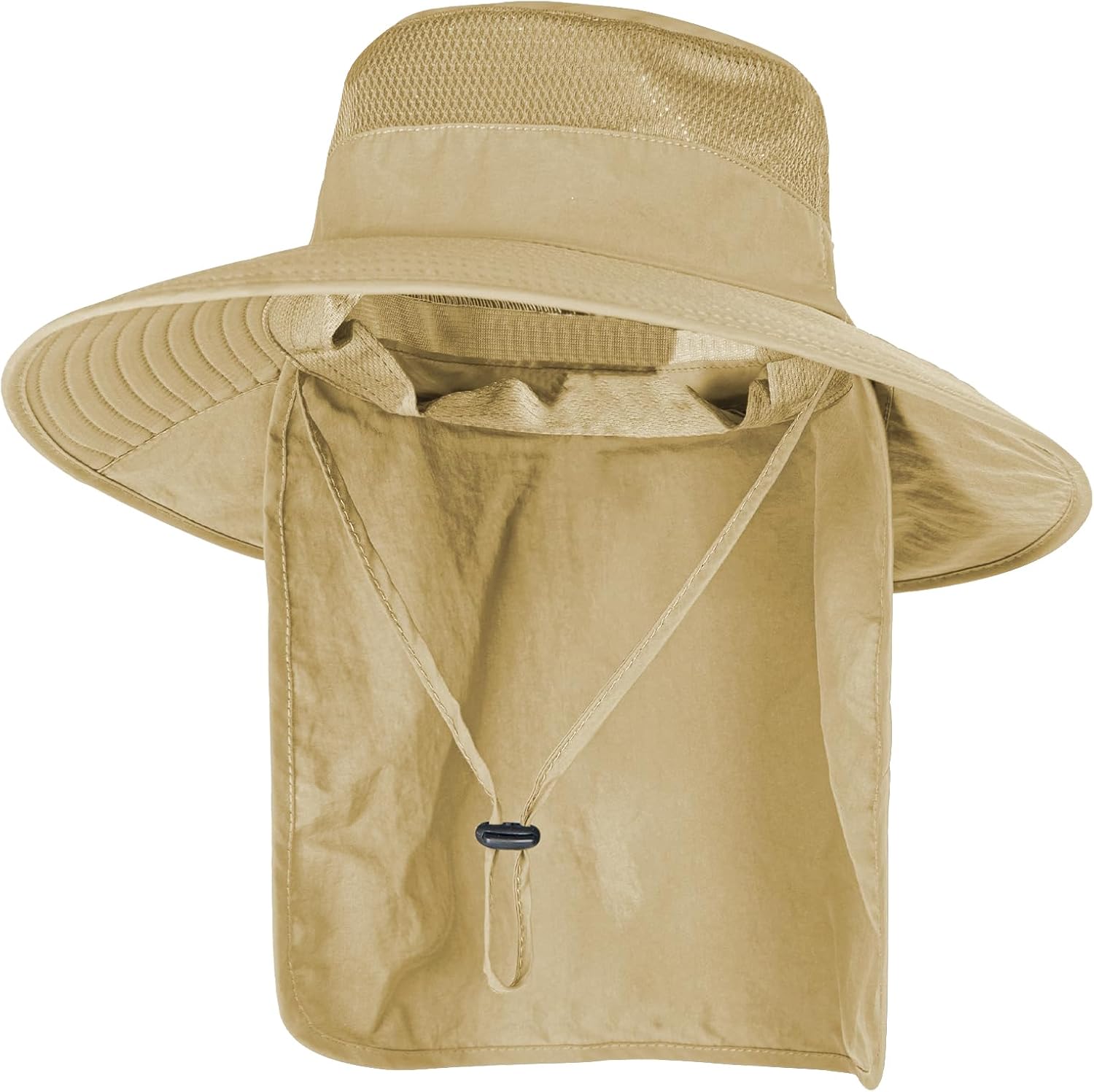 Sun Hats for Men Women Fishing Hat with Neck Flap UPF 50+ UV Protection | Breathable Wide Brim Water Resistant Adjustable Detachable Chin Strap Foldable