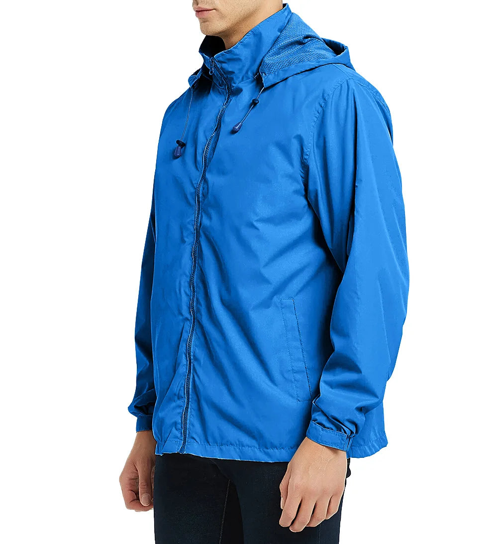 Outdoor Assault Suit Thin Jacket With Hood Windproof and Waterproof Jacket European and American Size Men's Blank Jacket