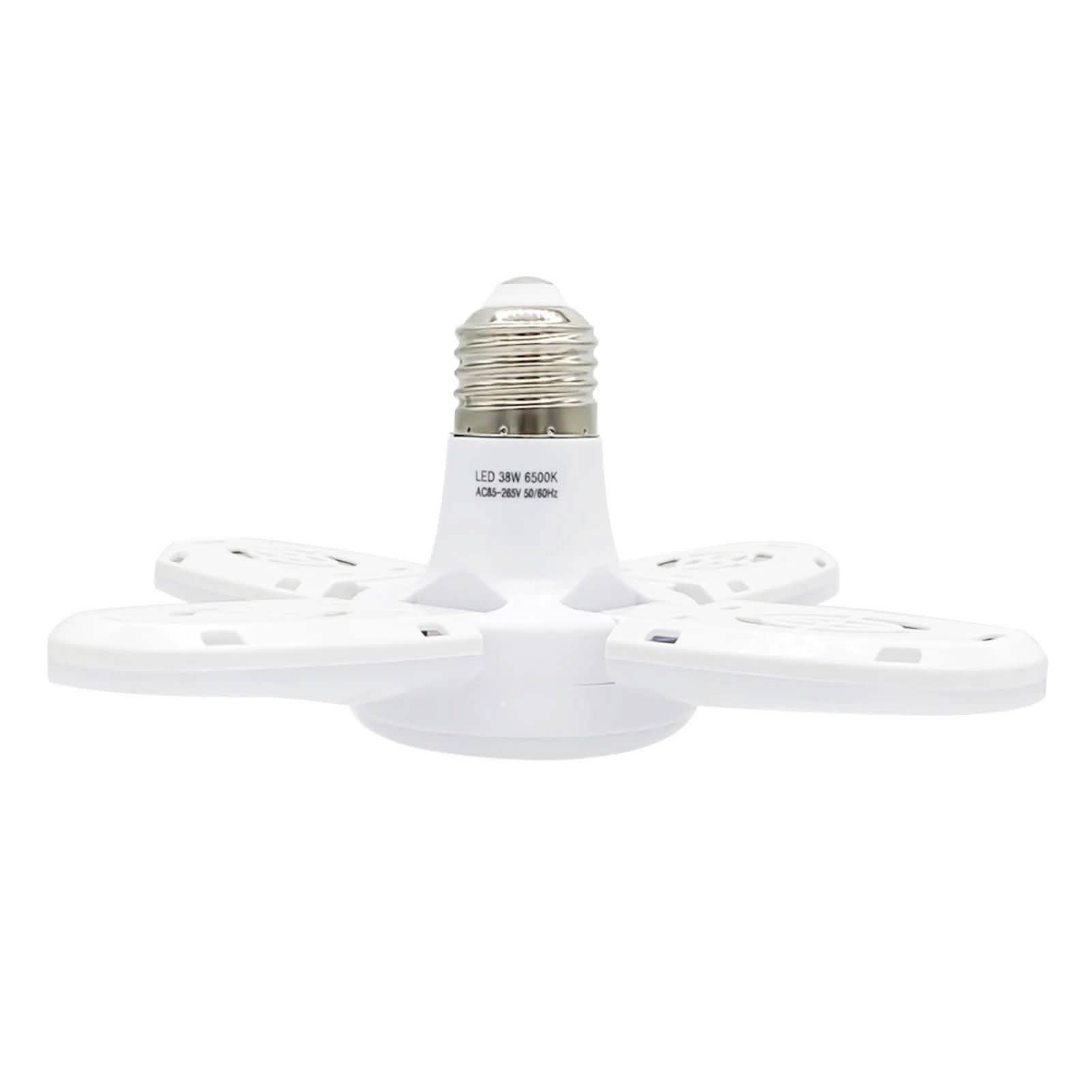 LED Dimmable Garage Ceiling Lights – 4 Adjustable Panels, Energy Saving 38W