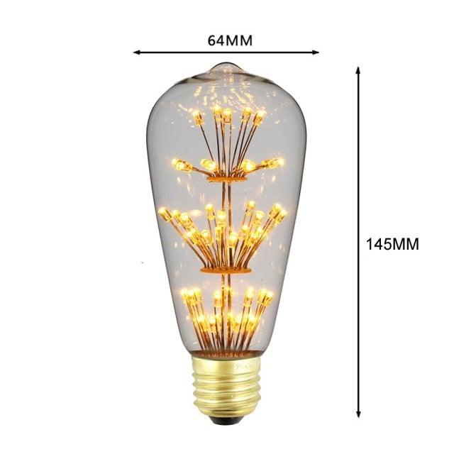 Light Bulb LED Loft Industrial Decor Retro Vintage Lamp Edison Bulb Bedroom Decoracion Vintage Night Light Lamp Decorative Night Lights For Bedroom Office Wedding Party Christmas